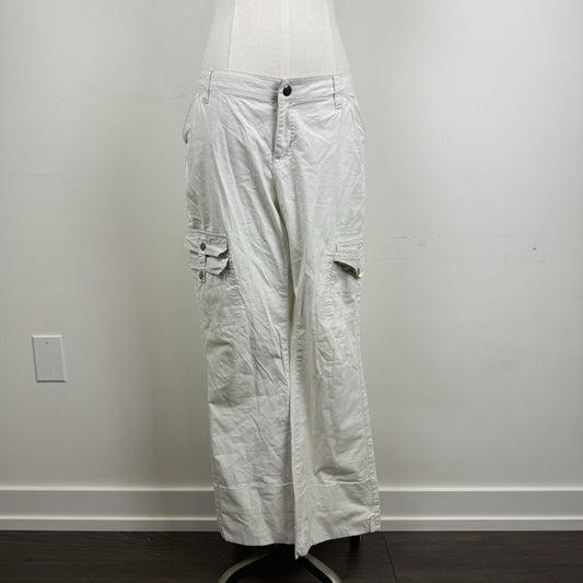 Columbia White Flared Cargo Pants
