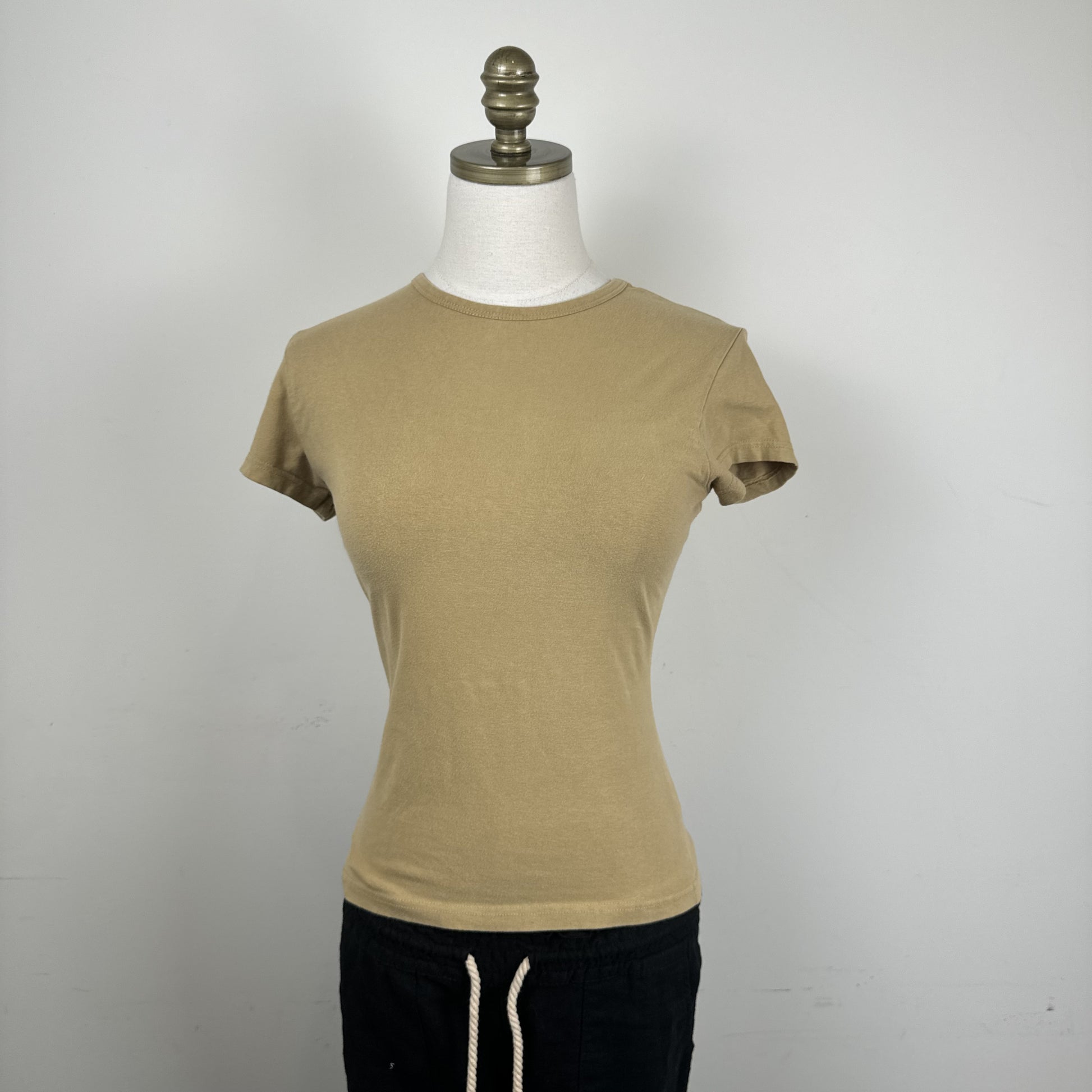90s Dynamite Sand Fitted Baby Tee Short Sleeve