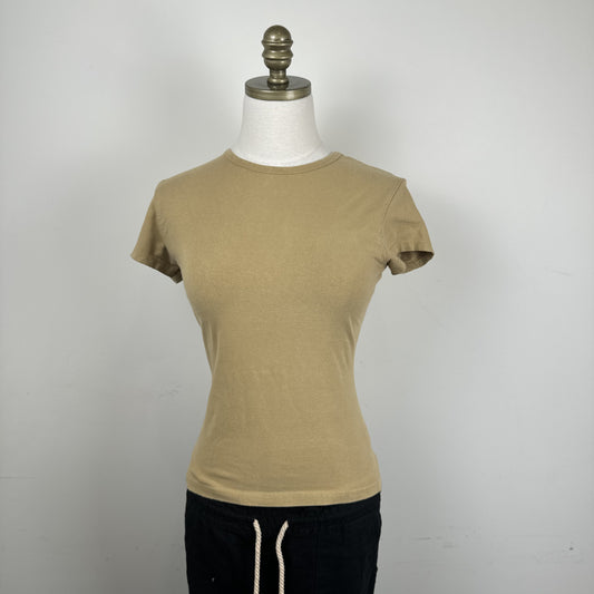 90s Dynamite Sand Fitted Baby Tee Short Sleeve