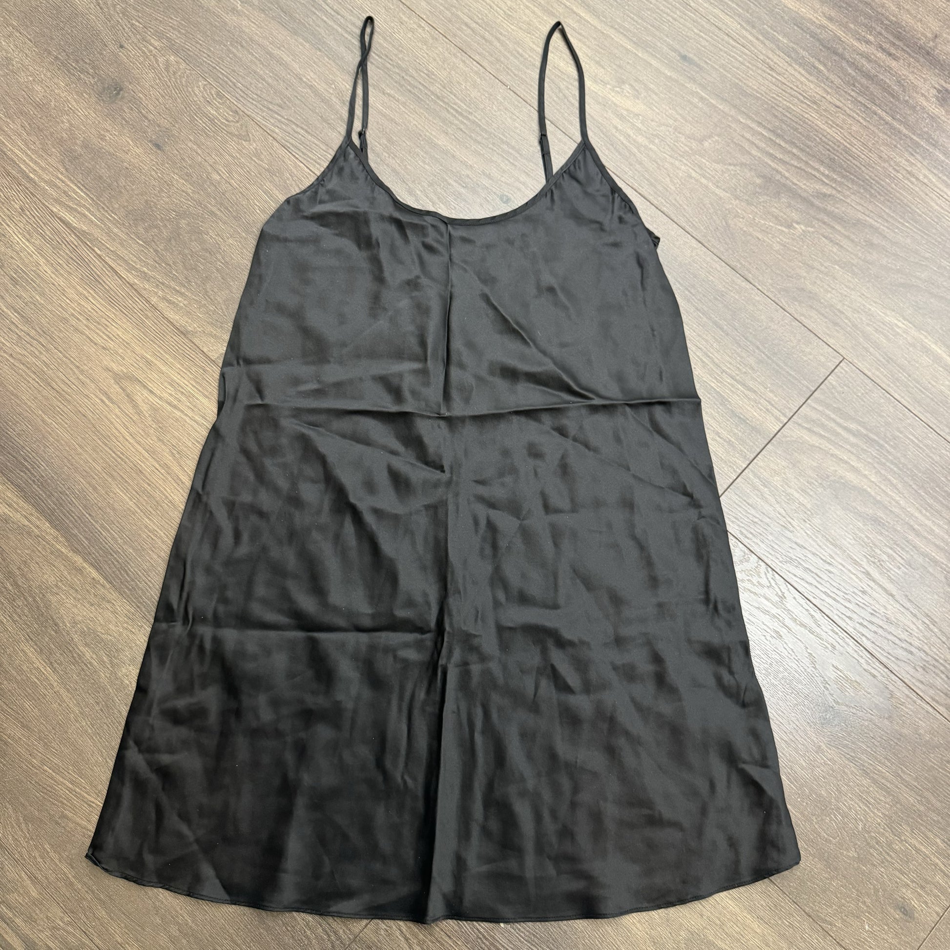 South Silk Black Mulberry Silk Mini Slip Dress – view 8