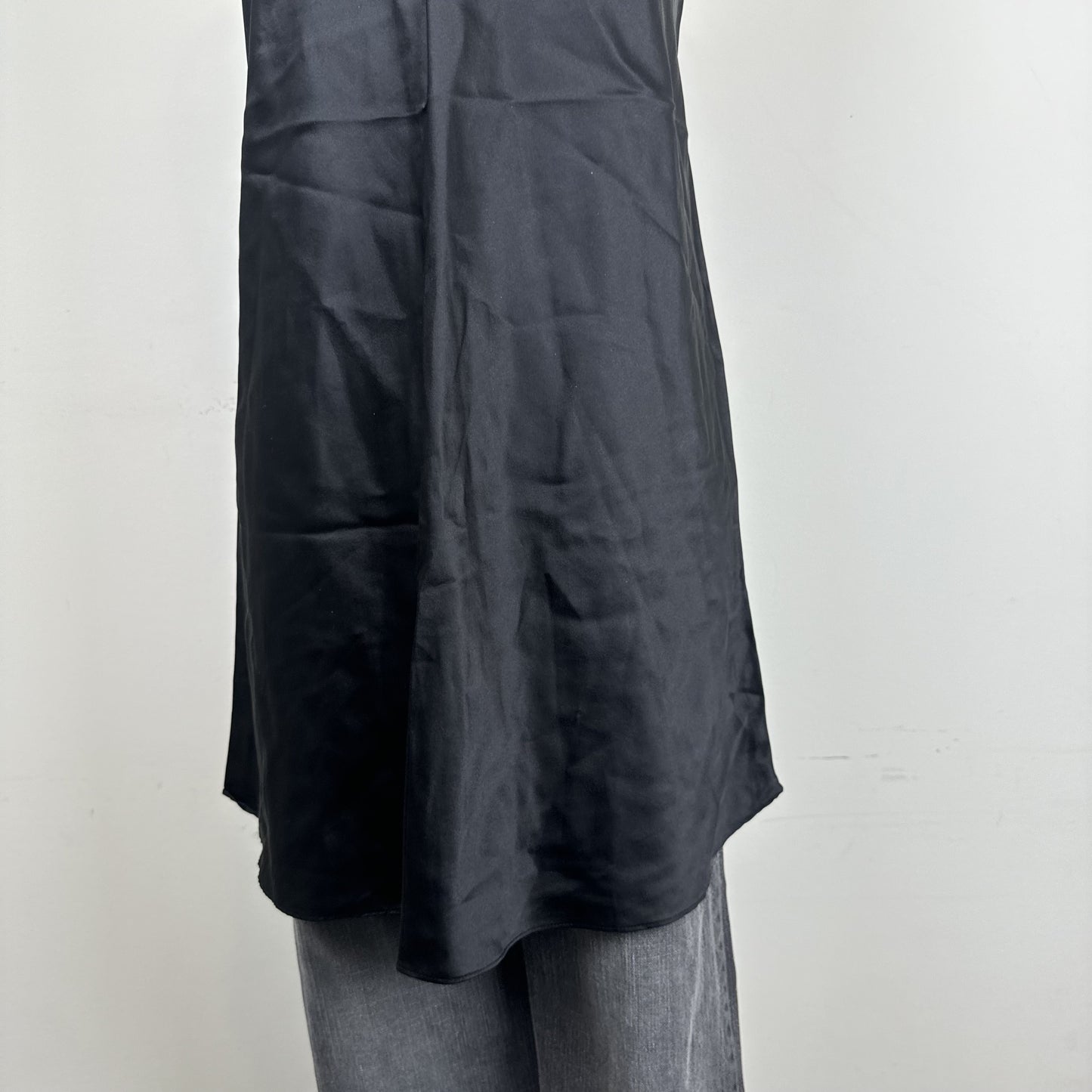 South Silk Black Mulberry Silk Mini Slip Dress – view 7