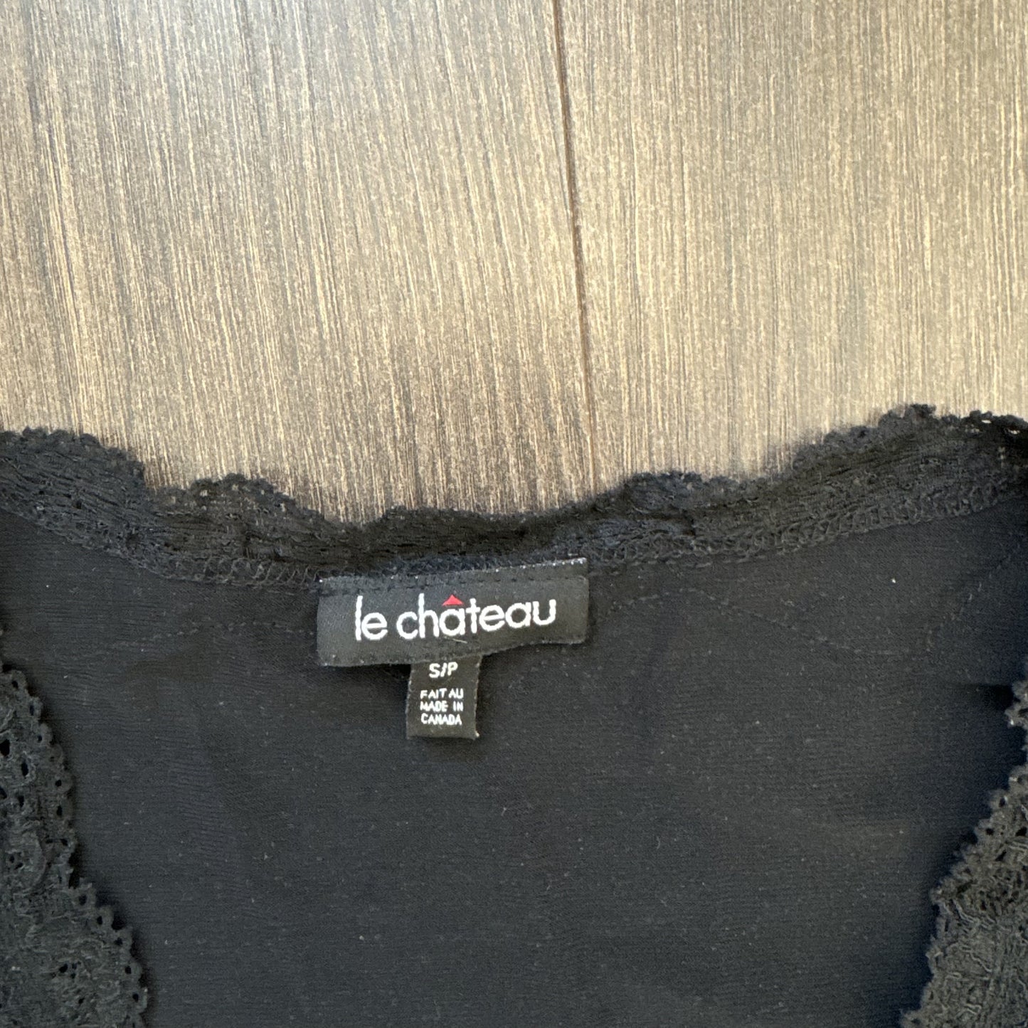 Vintage Le Chateau Fitted Lace Bell Sleeve Top – view 6