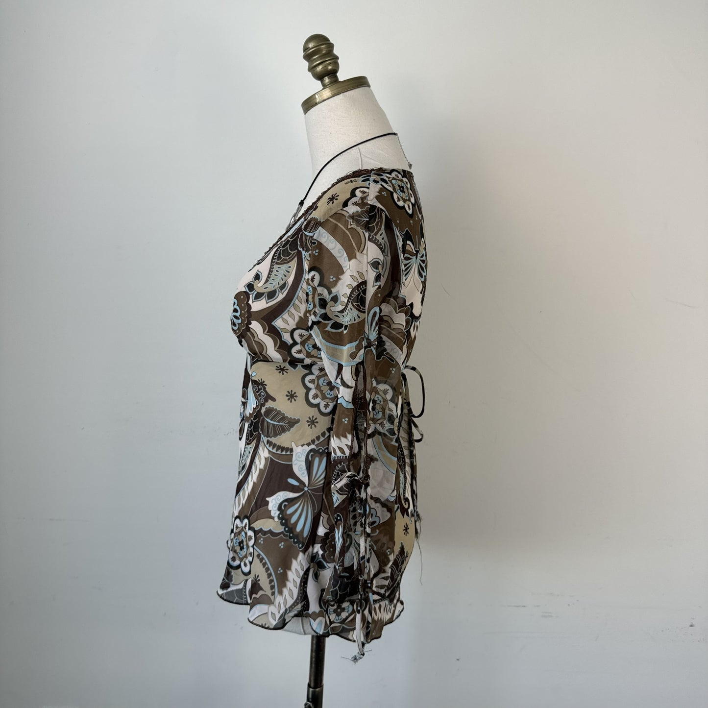 Vintage Fairy Chiffon Semi Sheer Floral Top – view 5