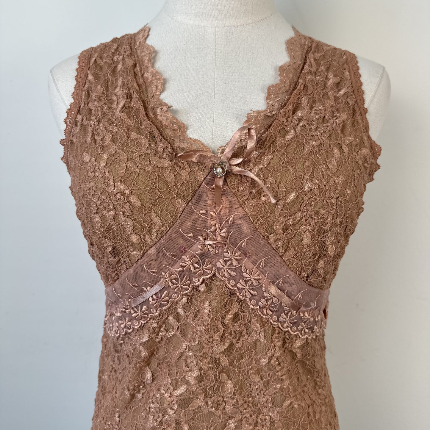 Y2K Pink Lace Mesh Sweetheart Babydoll Cami Top – view 6