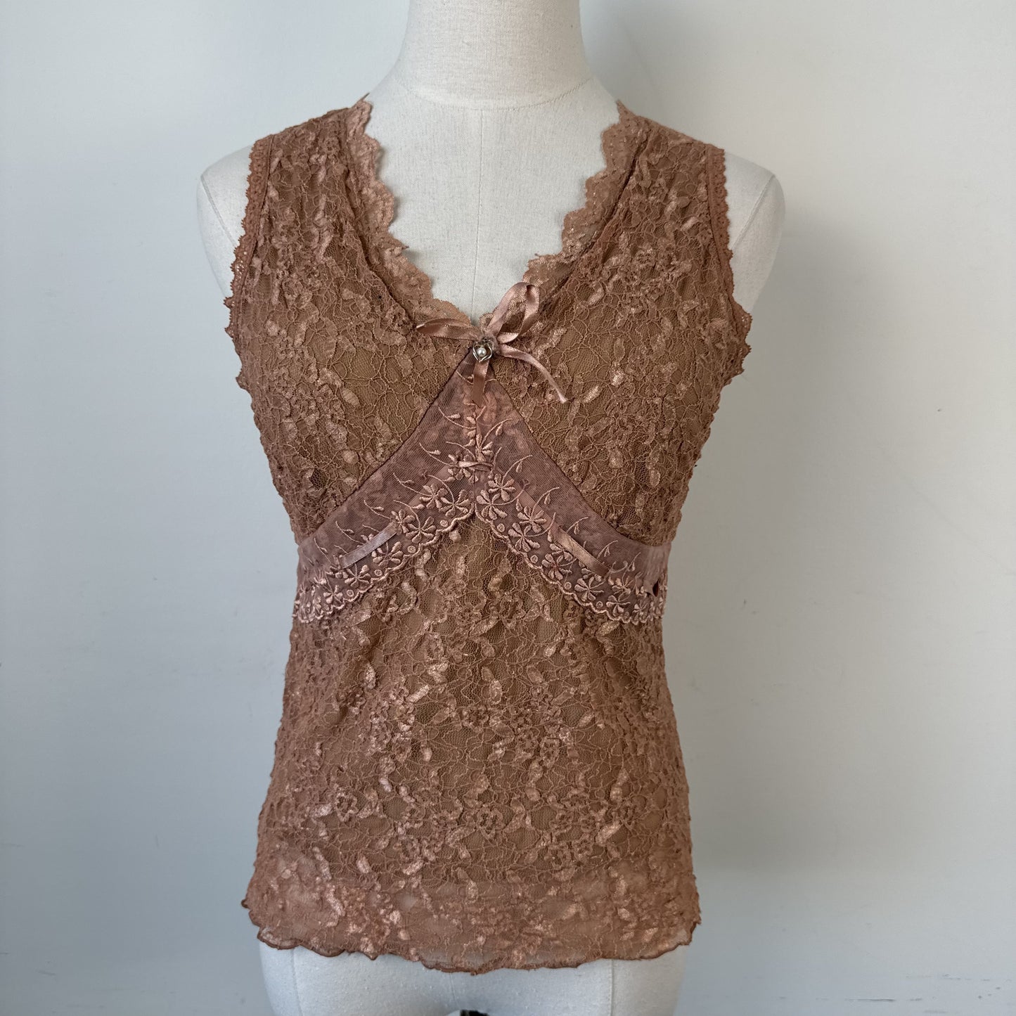 Y2K Pink Lace Mesh Sweetheart Babydoll Cami Top – view 2