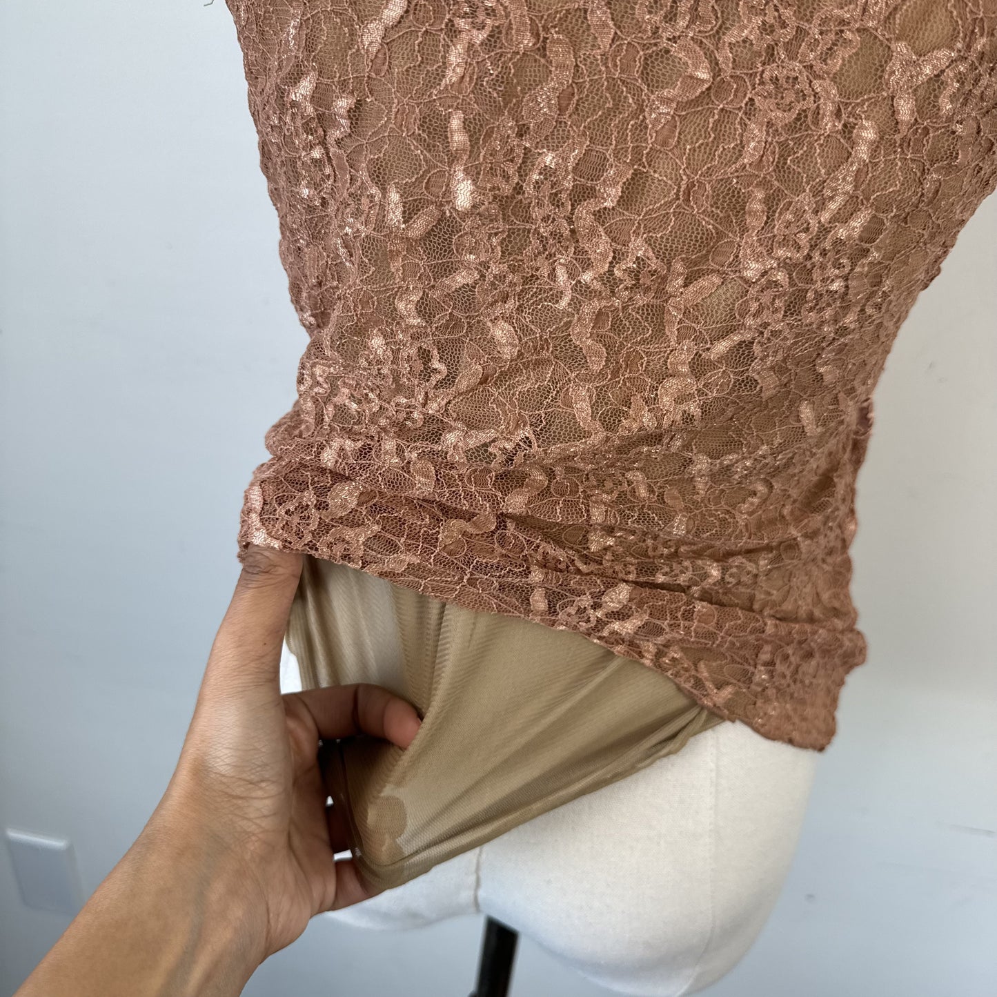 Y2K Pink Lace Mesh Sweetheart Babydoll Cami Top – view 7