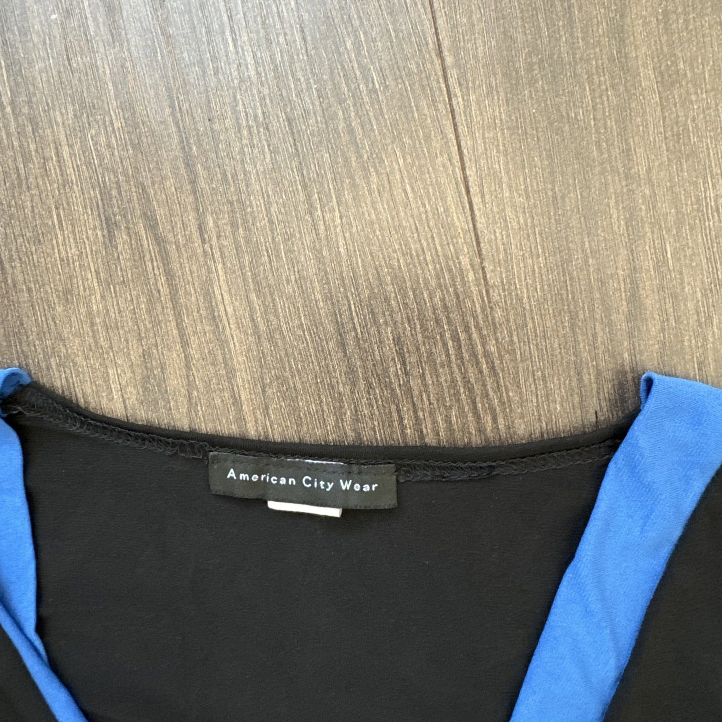 Vintage Blue & Black  Babydoll  Tie Up Wrap Top – view 5
