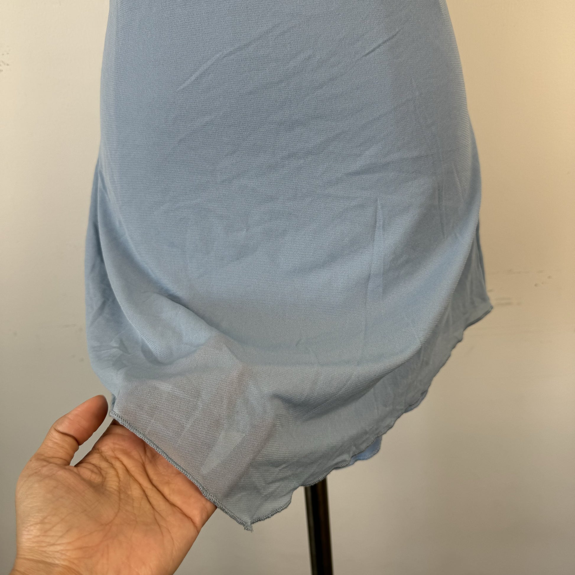 Y2K Blue Double-Layer Mesh Fairycore Cami / Mini Dress – view 9