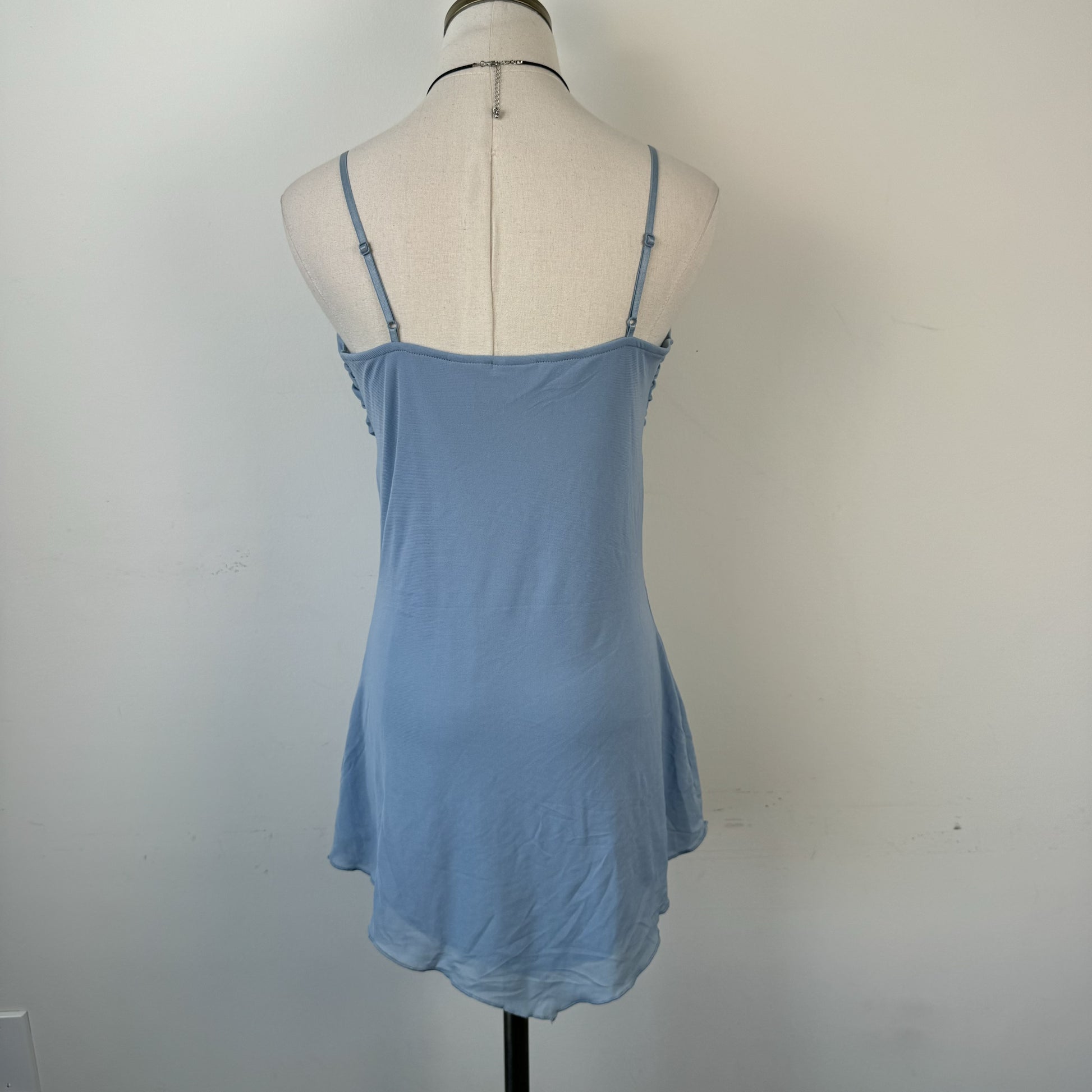 Y2K Blue Double-Layer Mesh Fairycore Cami / Mini Dress – view 5