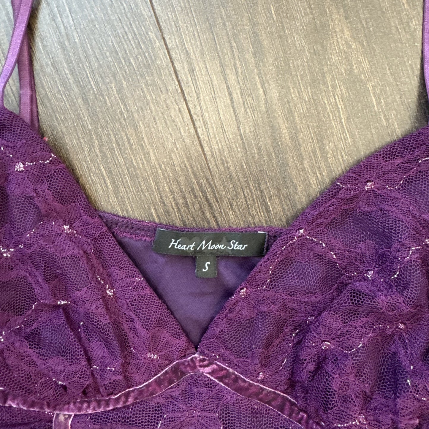 90s Purple Mesh Heart Moon Star Babydoll Cami Top – view 8