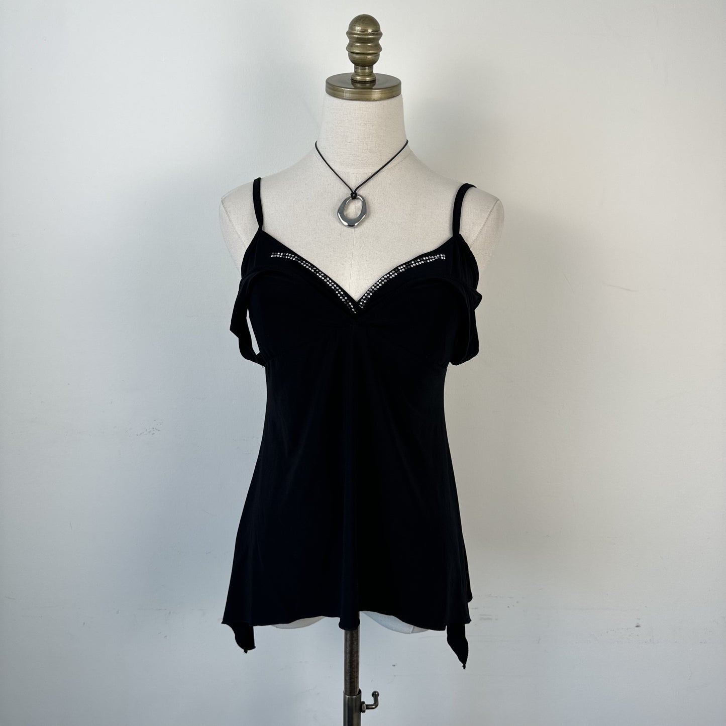 Vintage Black Pixie Babydoll Top