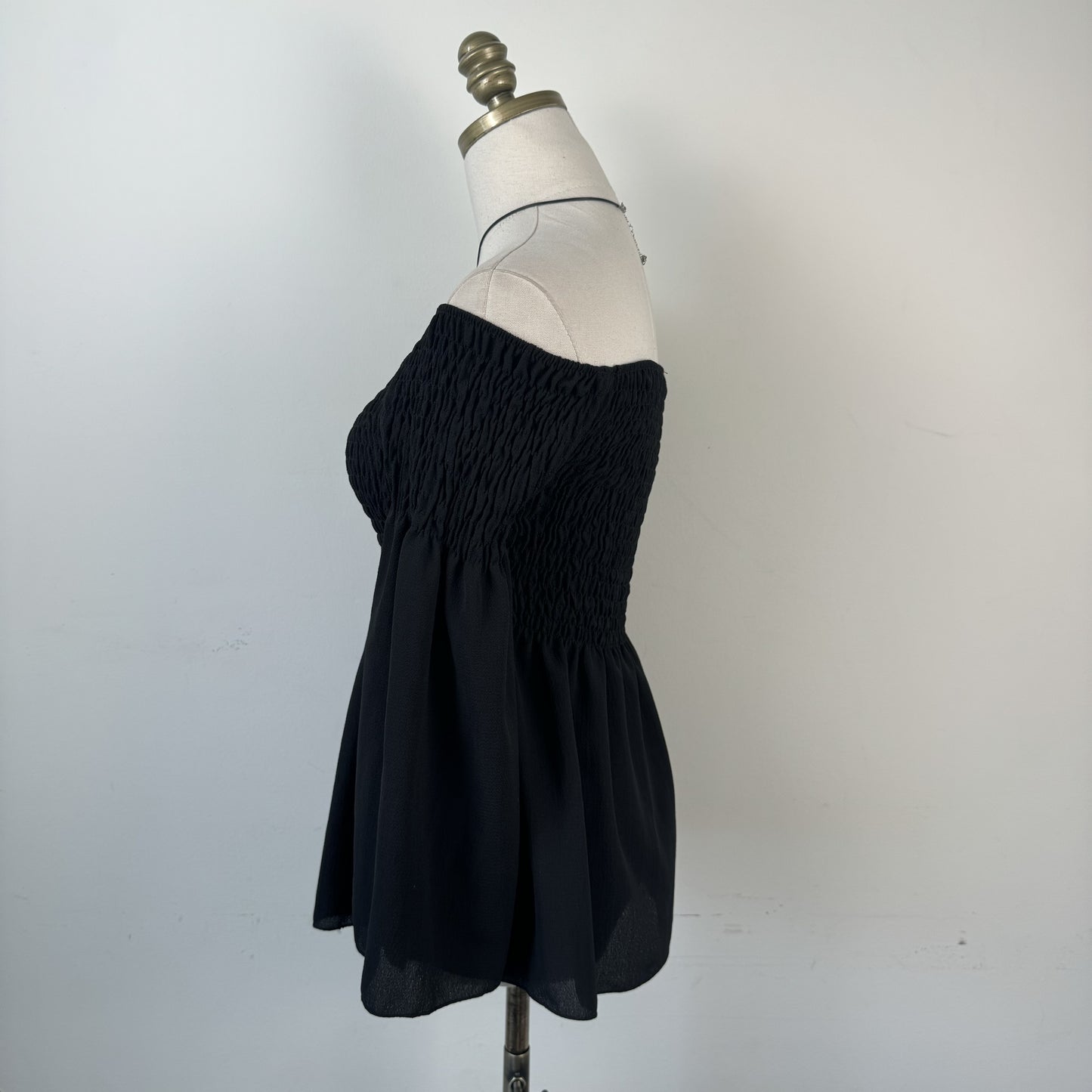 Vintage Off Shoulder Bell Sleeve Ruched Fitted Top – view 4