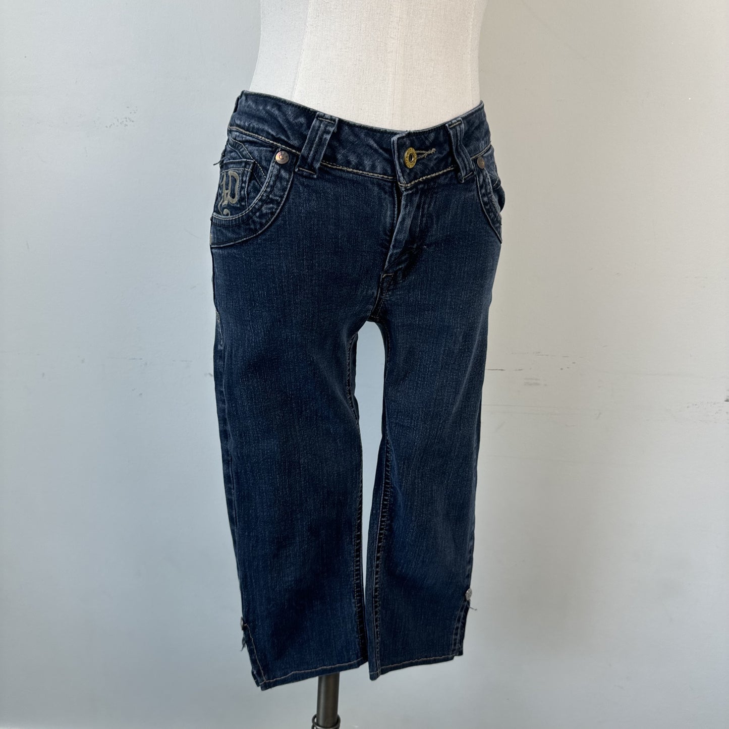 Y2K Von Dutch Low Rise Denim Capris – view 3