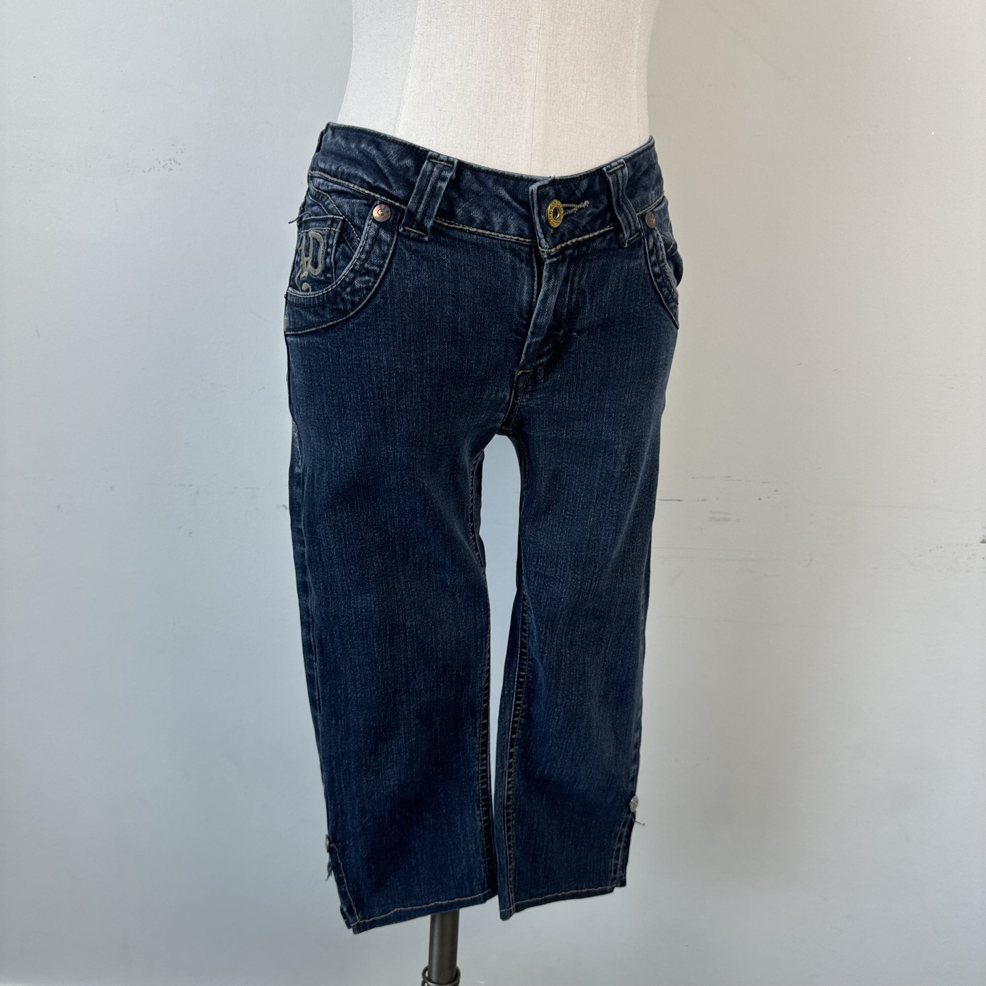 Y2K Von Dutch Low Rise Denim Capris – view 3