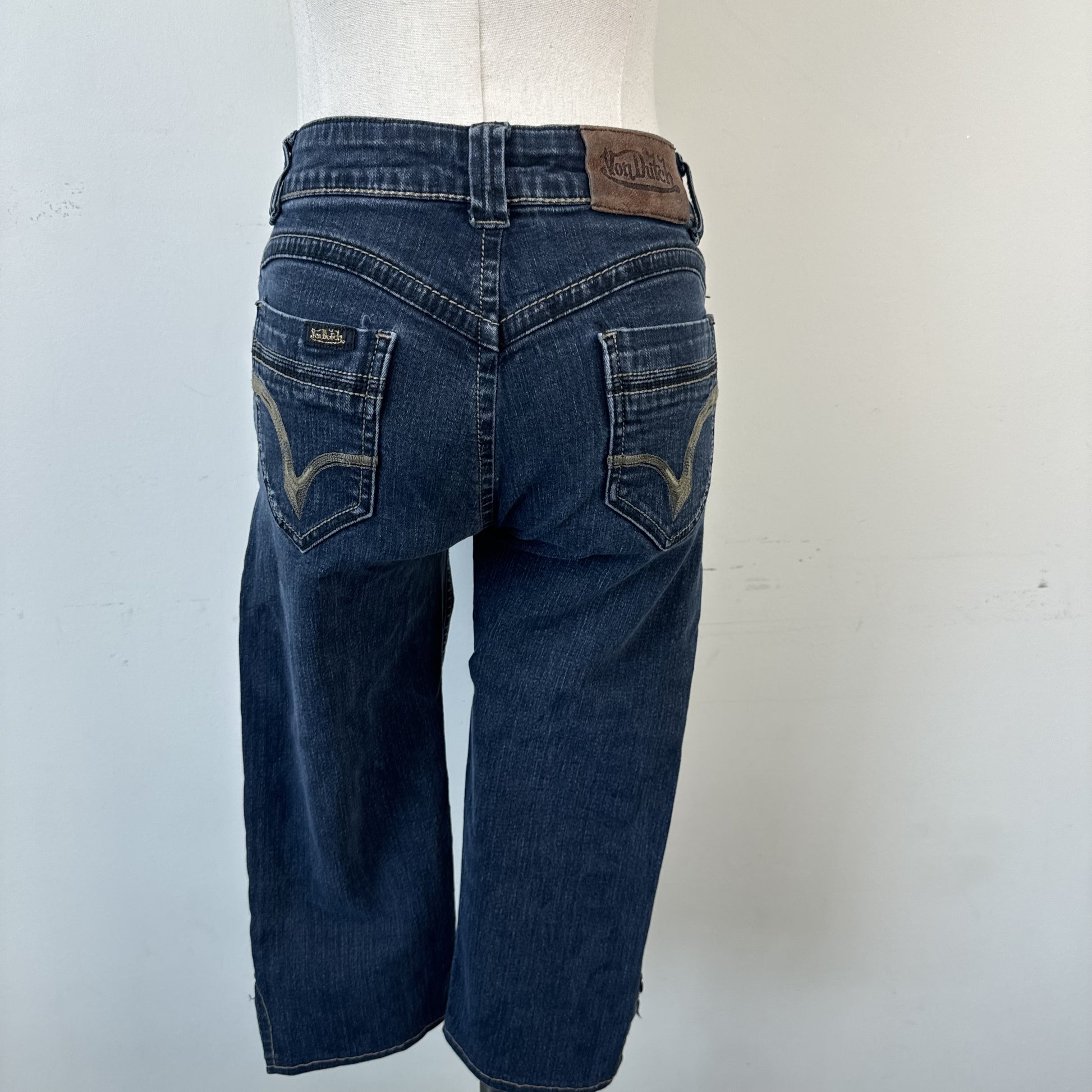 Y2K Von Dutch Low Rise Denim Capris – view 4