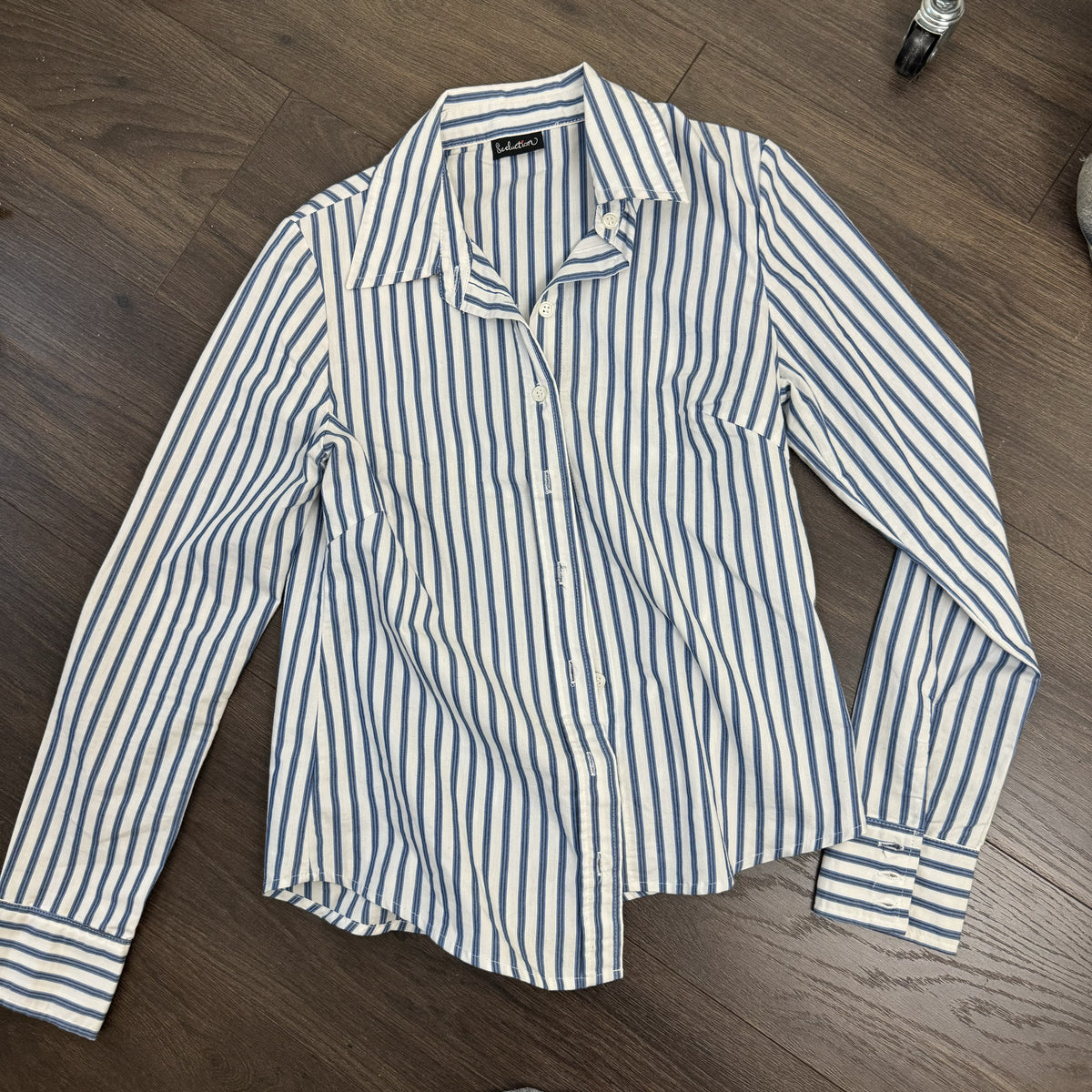 Vintage Seduction Striped Button Up Shirt – view 11