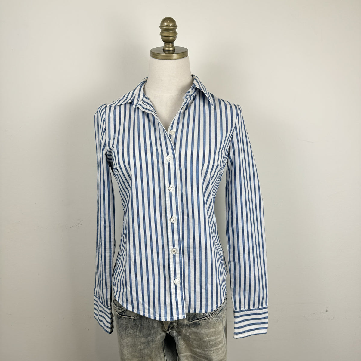 Vintage Seduction Striped Button Up Shirt