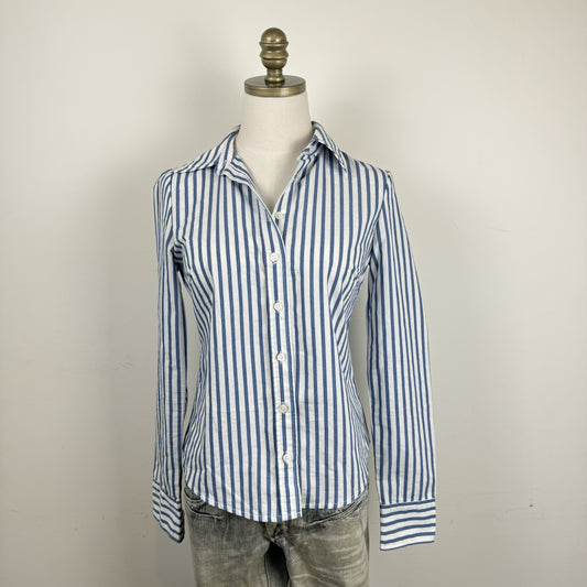 Vintage Seduction Striped Button Up Shirt