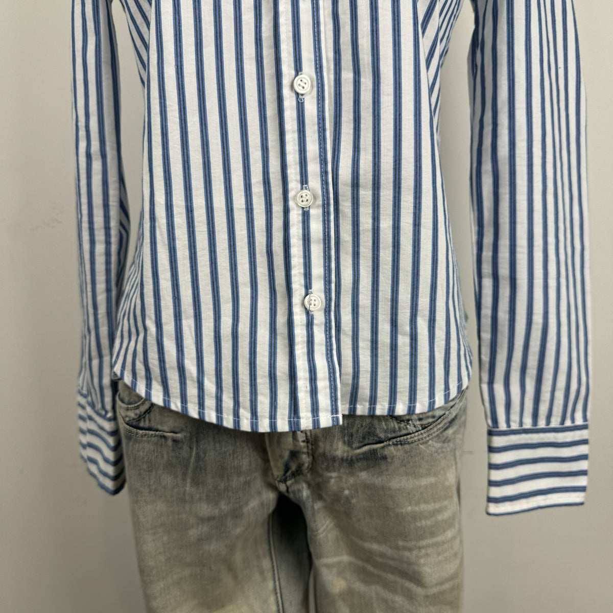 Vintage Seduction Striped Button Up Shirt – view 10