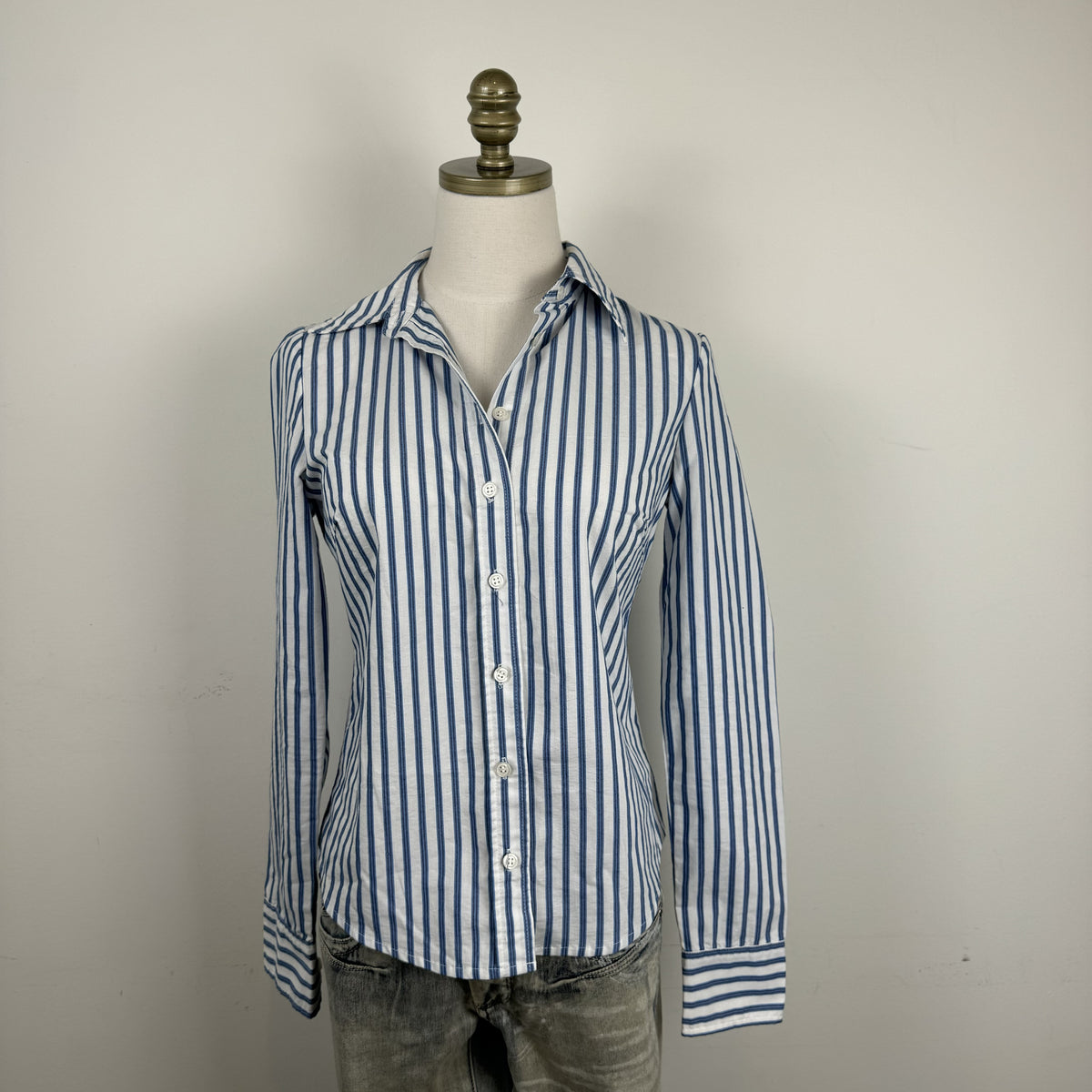 Vintage Seduction Striped Button Up Shirt – view 2