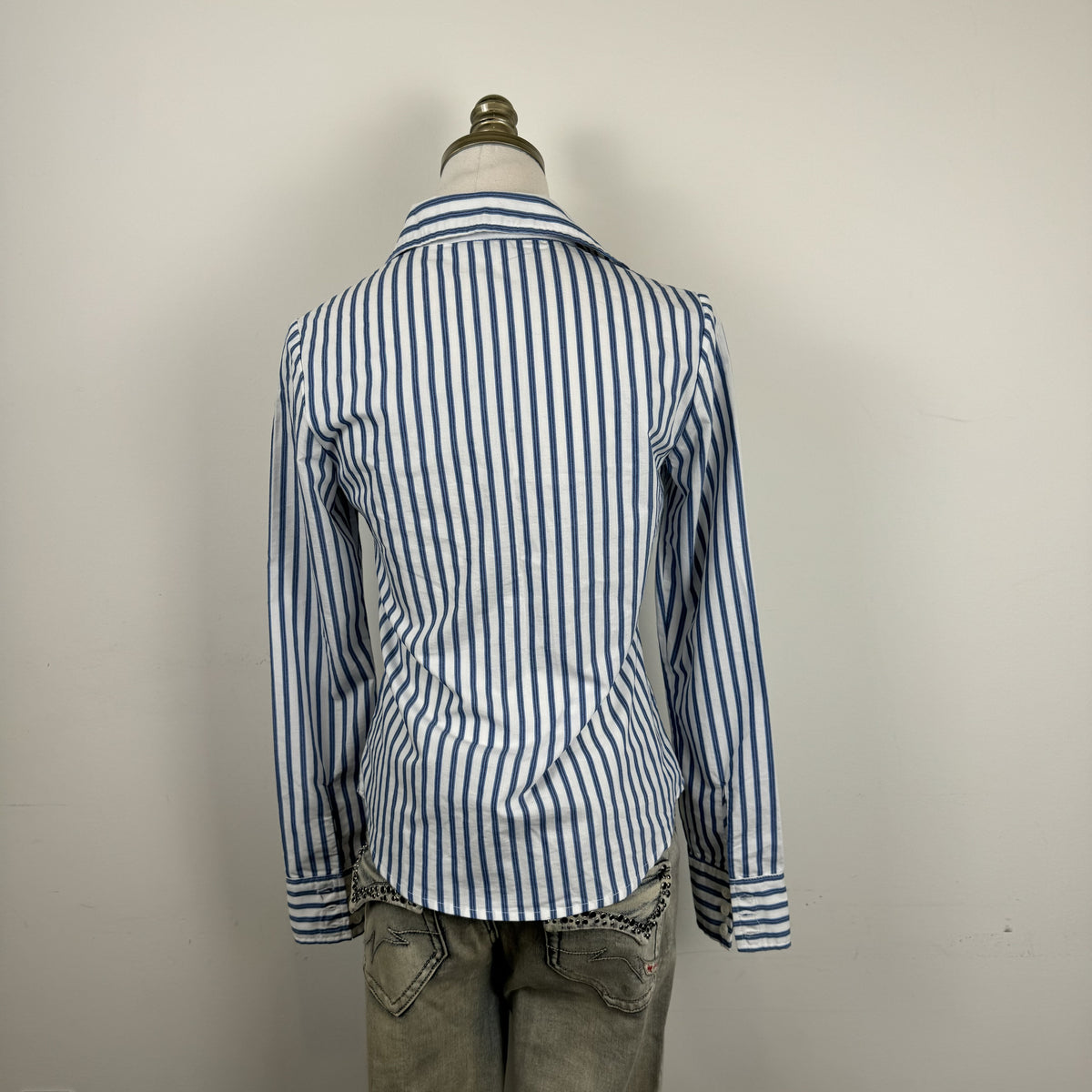 Vintage Seduction Striped Button Up Shirt – view 4