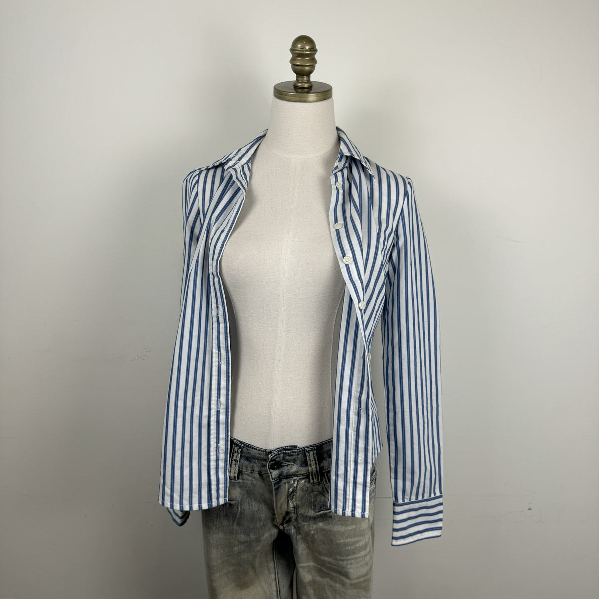 Vintage Seduction Striped Button Up Shirt – view 6